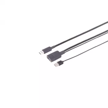 S CONN MAXIMUM CONNECTIVITY Cable de extensión óptico USB-A USB 3.2 Gen 2, conector macho A a conector hembra A, 10 Gbps, 10,0 m, negro (30-37075)