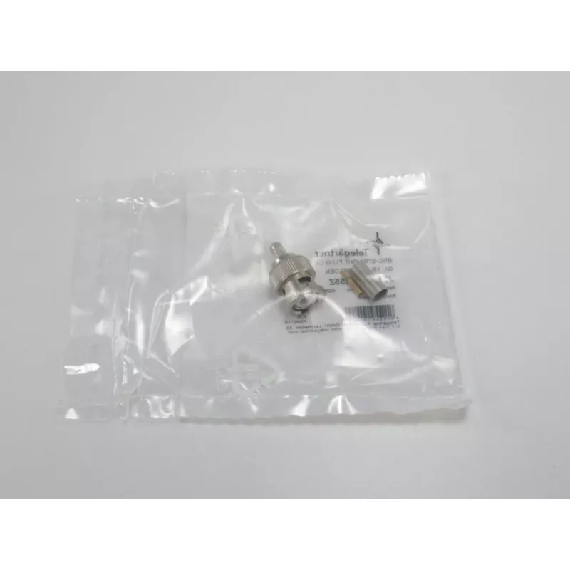 Telegärtner Conector macho BNC de crimpado 50 ohmios para RG-58 C/U, recto, dorado/niquelado, 1 ud. J01000A1255Z