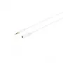 S CONN MAXIMUM CONNECTIVITY 33982-W Cable alargador de audio estéreo Super Slim 3,5 mm, conector macho a conector hembra, dorado, blanco, 1,5 m