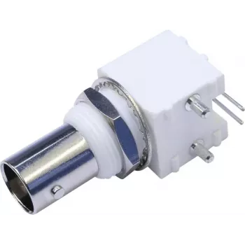 Telegärtner Conector hembra BNC PCB, 50 ohmios, montaje aislado, pin de soldadura 90°, Z04/Z34, a=16, b=35 J01001A0038