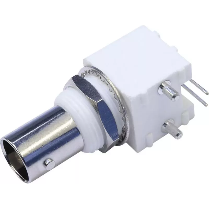 Telegärtner Conector hembra BNC PCB, 50 ohmios, montaje aislado, pin de soldadura 90°, Z04/Z34, a=16, b=35 J01001A0038