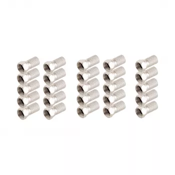 SHIVERPEAKS BASIC-S conector F macho 7,2 mm con junta tórica y tuerca grande, pack de 25 BS85010-R-SET25