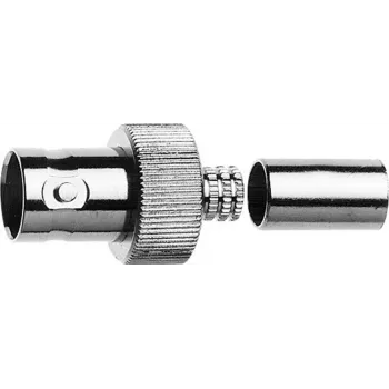 Telegärtner conector hembra BNC de crimpado G16 75 ohmios, crimp/crimp, A0806, G16 (0,6/3,7 D) - 1 unidad J01003A1353