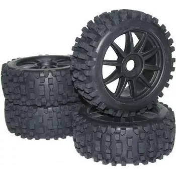 Reely ruedas completas para buggy 1:8 Big Core 10 radios negro 4 uds. (MV3693SBA3)