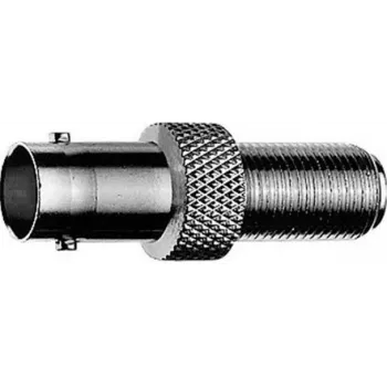 Telegärtner J01008A0021 adaptador BNC de montaje empotrado hembra a hembra, 50 ohmios, latón niquelado, negro