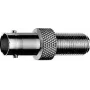 Telegärtner J01008A0021 adaptador BNC de montaje empotrado hembra a hembra, 50 ohmios, latón niquelado, negro