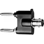 Telegärtner adaptador de medición conector hembra BNC a conector banana de 4 mm, negro/plata J01008A0620