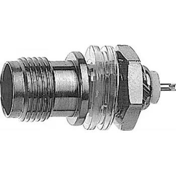 Telegärtner conector hembra TNC de montaje empotrado, aislado, 50 ohmios, conexión por soldadura, níquel/oro (J01011A0013)