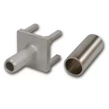 Telegärtner G07 conector coaxial PCB, conexión por soldadura/crimpado, 50 Ohm, dorado, para RG-316/U, pack de 5 H01000A0087