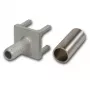 Telegärtner G07 conector coaxial PCB, conexión por soldadura/crimpado, 50 Ohm, dorado, para RG-316/U, pack de 5 H01000A0087