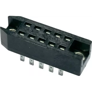 TELEGÄRTNER J00042A0907 tira de conectores hembra recta de 26 polos y 2 filas, paso 2,54 mm, montaje pasante, contactos dorados