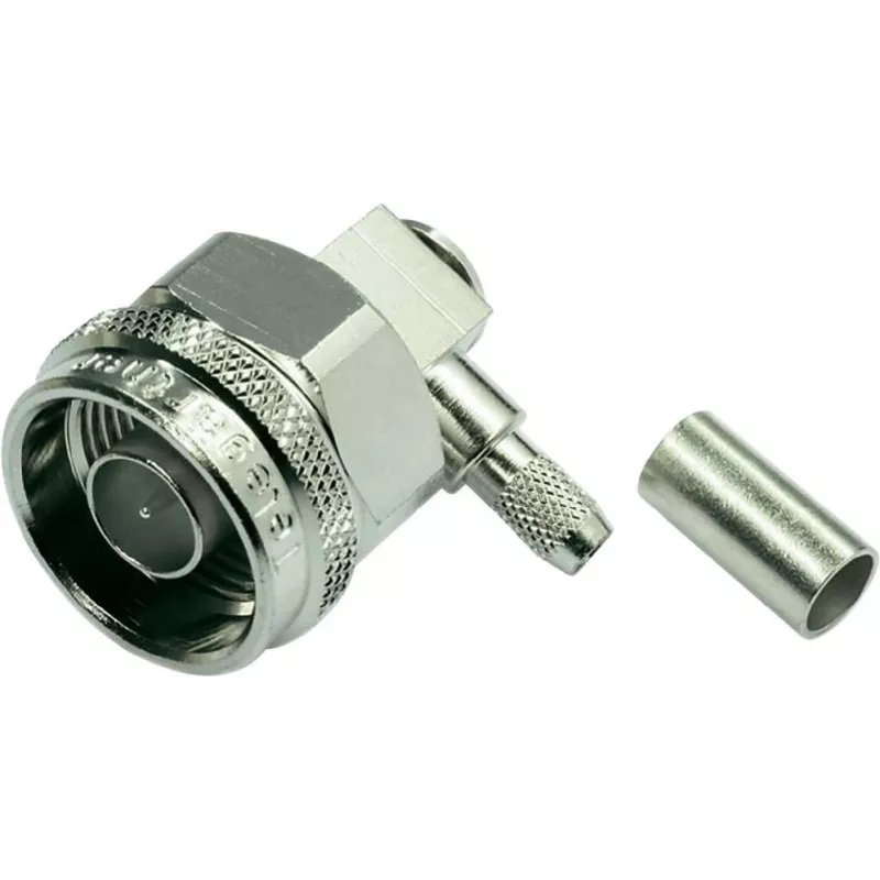 Telegärtner conector macho N acodado crimp para RG-223/U, RG-142 B/U (J01020A0036)