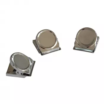 FRANKEN HMC35 clip magnético, 40 x 35 mm, 500 g de fuerza de sujeción, plata