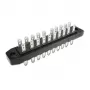 TELEGÄRTNER DIN 41622 conector asimétrico de regleta de cuchillas de 20 polos, conexión por soldadura, macho, A 20 J00045A0916
