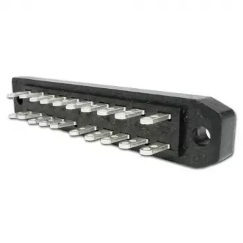 TELEGÄRTNER DIN 41622 conector asimétrico de regleta de cuchillas de 20 polos, conexión por soldadura, macho, A 20 J00045A0916