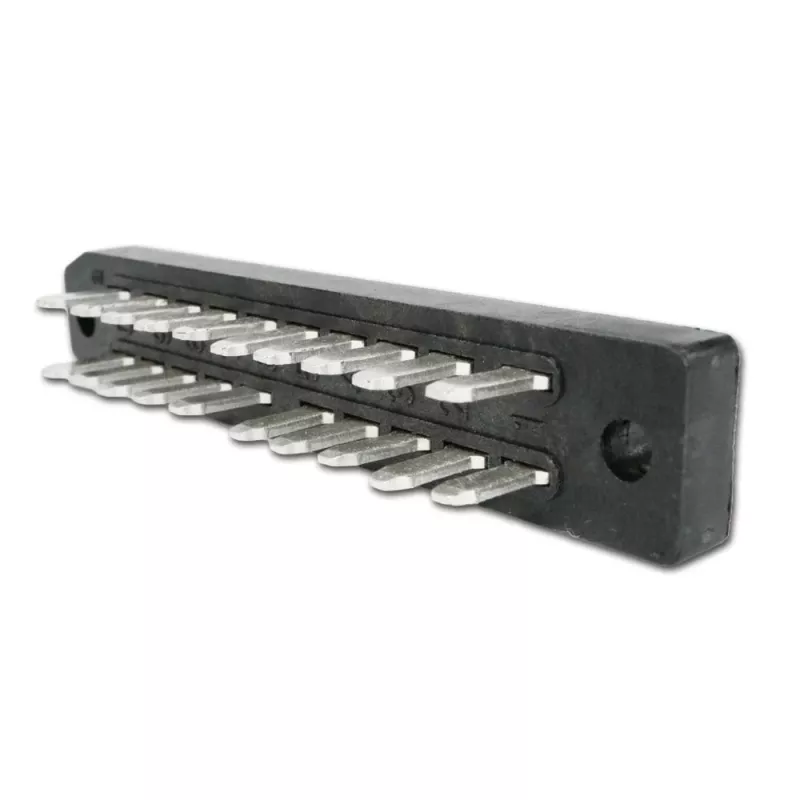 TELEGÄRTNER DIN 41622 conector asimétrico de regleta de cuchillas de 20 polos, conexión por soldadura, macho, A 20 J00045A0916