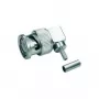 Telegärtner J01000A0010 conector macho BNC acodado para cable, crimpado/soldado, G07, 50 Ω, para RG 316/U