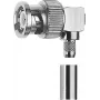 Telegärtner J01000A0033 conector macho BNC acodado para cable, crimpado/soldado, G08, 50 Ω, para RD-316