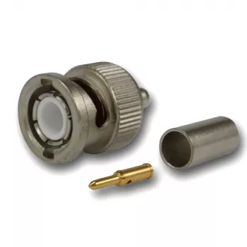 Telegärtner conector macho BNC crimp 50 Ohm para RG-58 C/U, níquel/oro, 4 GHz J01000L1255Z