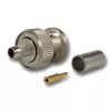 Telegärtner conector macho BNC crimp 50 Ohm para RG-58 C/U, níquel/oro, 4 GHz J01000L1255Z