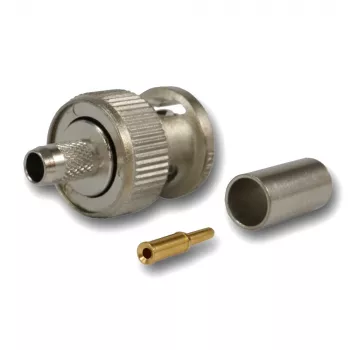 Telegärtner conector macho BNC crimp 50 Ohm para RG-58 C/U, níquel/oro, 4 GHz J01000L1255Z