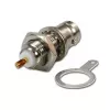 Telegärtner BNC conector hembra empotrable, aislado 50 Ohm, arandelas aislantes blancas, Z03 (J01001B1222)