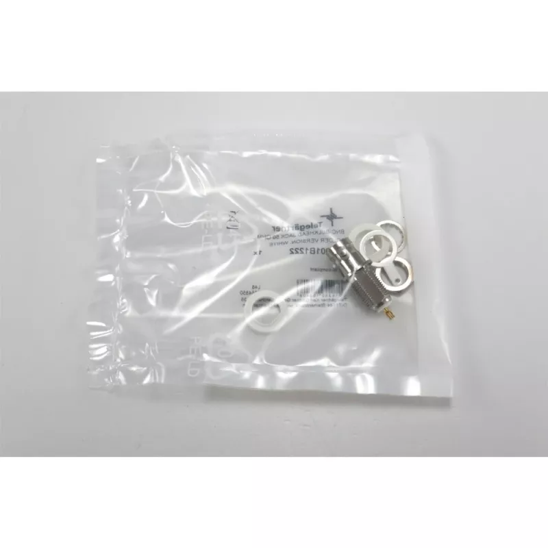 Telegärtner BNC conector hembra empotrable, aislado 50 Ohm, arandelas aislantes blancas, Z03 (J01001B1222)
