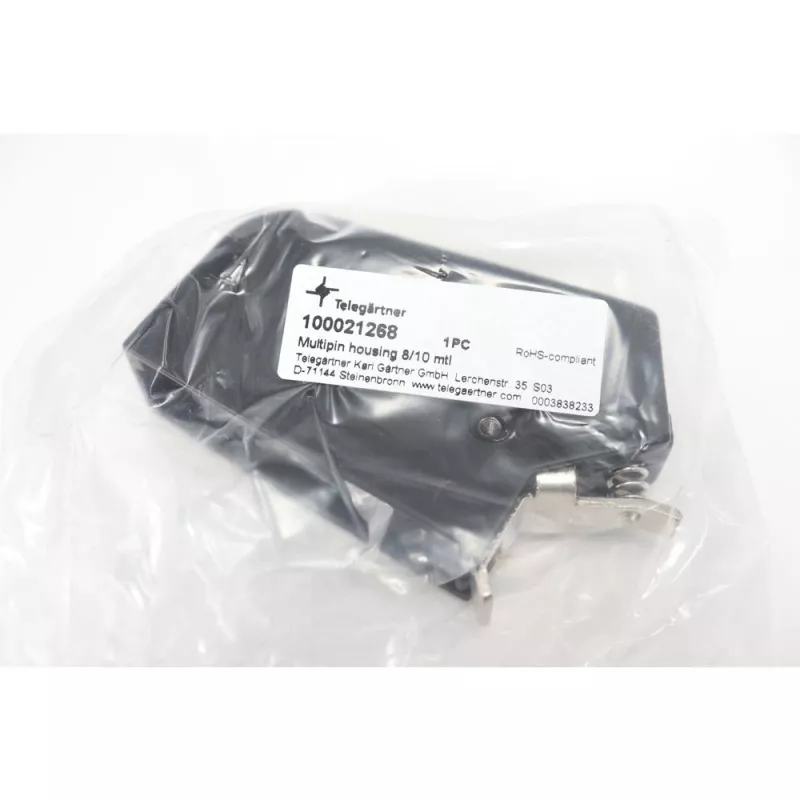 TELEGÄRTNER H00030A0955 carcasa de conector 8/10 polos DIN 41618/41622, zamak, apantallada