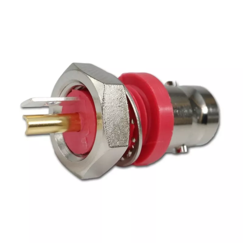 Telegärtner BNC conector hembra empotrable, aislado 50 Ohm, brida aislante roja, Z01 - 1 ud. (J01001C0043)