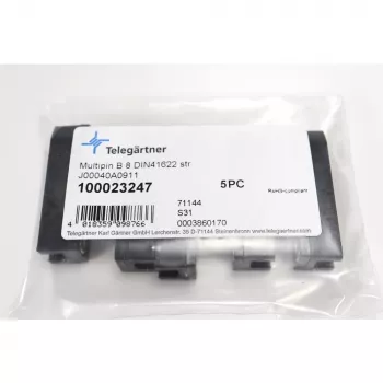 Telegärtner DIN 41622 tipo B conector hembra PCB asimétrico de 8 polos, conexión por soldadura J00040A0911