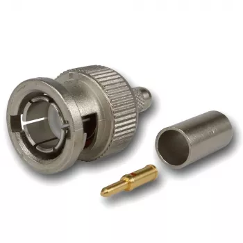 Telegärtner conector macho BNC crimp 75 Ohm para RG59/RG62/RG179/RG187/RG316 J01002A0030
