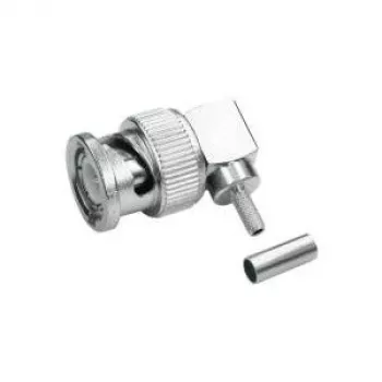 Telegärtner conector macho BNC acodado crimp 75 Ohm para RG-59 B/U, soldadura/crimp, macho, 1 ud. J01002A1356
