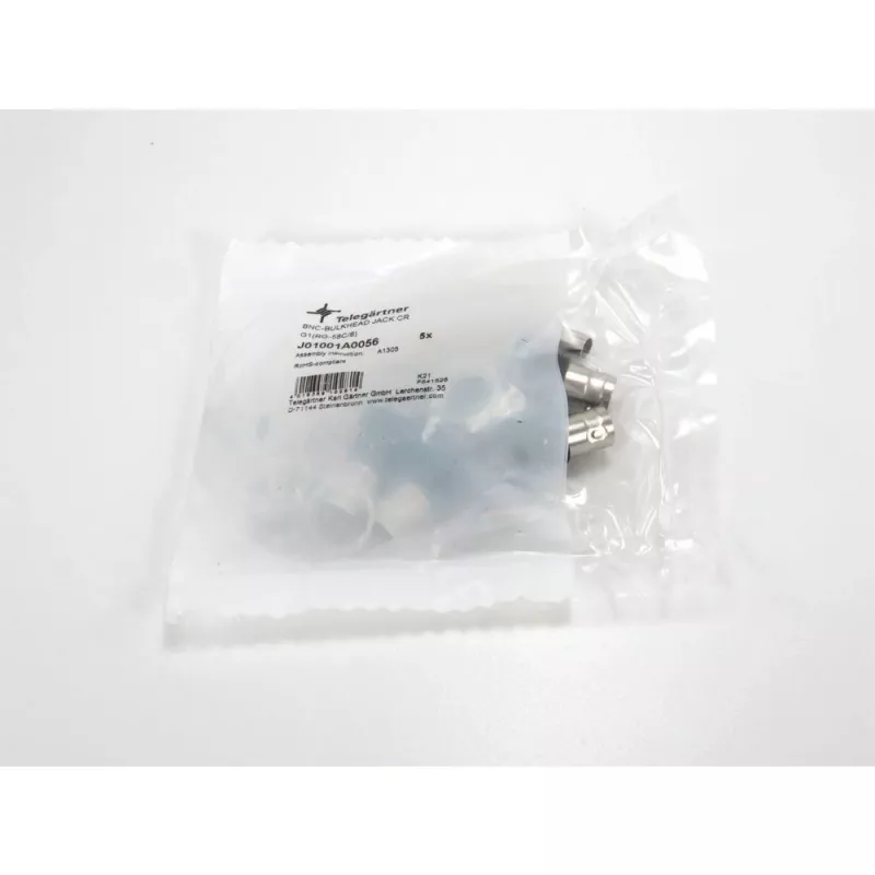 Telegärtner BNC conector hembra de cable crimp G01 50 Ohm, crimp/crimp, brida aislada, A1305, Z04, G01 (RG-58 C/U) - 5 uds.