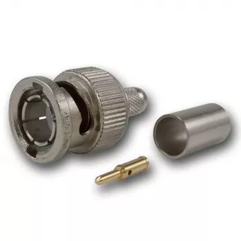 Telegärtner conector macho BNC crimp G02 75 Ohm para RG-59B/U, UG-1789/U, macho, pack de 5 J01002A1288Y