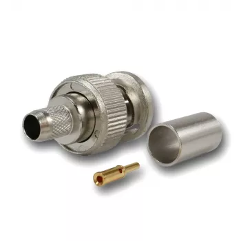 Telegärtner conector macho BNC crimp G02 75 Ohm para RG-59B/U, UG-1789/U, macho, pack de 5 J01002A1288Y