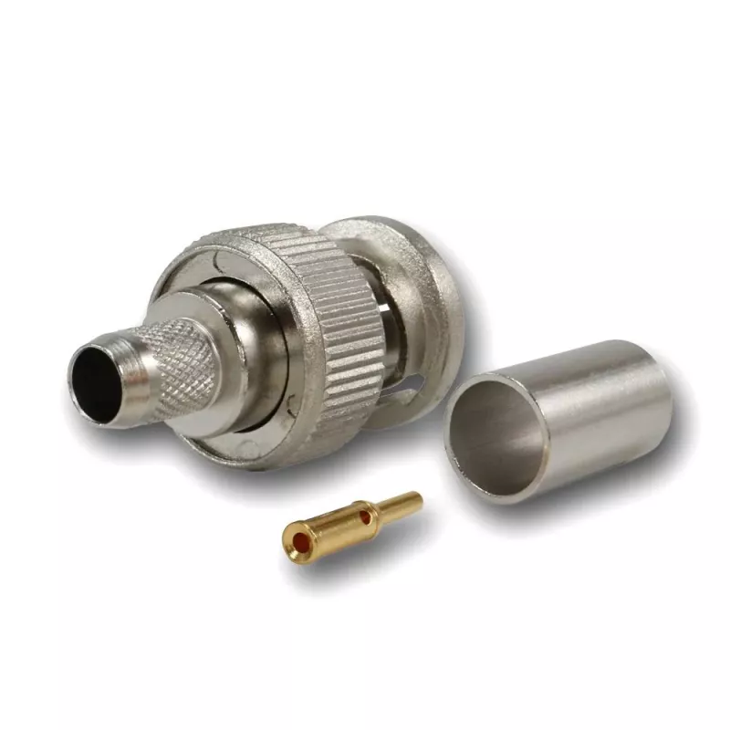 Telegärtner conector macho BNC crimp G02 75 Ohm para RG-59B/U, UG-1789/U, macho, pack de 5 J01002A1288Y