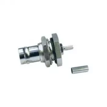 Telegärtner BNC conector hembra embutido crimp/crimp 50 ohmios para RG-316/U, níquel/oro