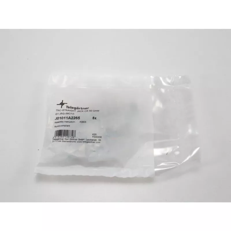 TELEGÄRTNER TNC conector hembra para RG-58, 50 ohmios, crimp/soldadura, DC-11 GHz