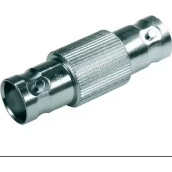 TELEGÄRTNER adaptador coaxial BNC hembra a BNC hembra, 50 ohmios, latón niquelado, tubo recto J01004A0618
