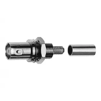 TELEGÄRTNER BNC conector hembra embutido crimp 50 ohmios para RG-223/U, RG-400/U, RG-142 B/U (J01001A0083)