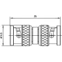 Telegärtner adaptador BNC, BNC macho a BNC macho, 50 ohmios, J01004A0806