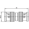 Telegärtner adaptador BNC, BNC macho a BNC macho, 50 ohmios, J01004A0806