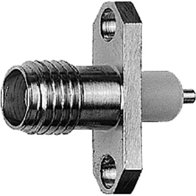 Telegärtner SMA conector hembra embutido con brida Z28, oro (estándar) - 5 uds. (J01151A0631)
