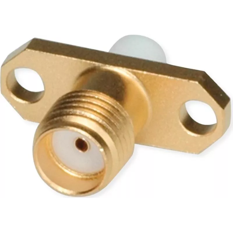 Telegärtner SMA conector hembra embutido con brida Z28, oro (estándar) - 5 uds. (J01151A0631)