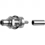 Telegärtner SMC conector, embutido, 50 ohmios, conexión por soldadura, carcasa niquelada, contacto interior dorado J01170A0151