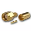 Telegärtner SMA conector macho de cable crimp/soldadura G01, RG-58C/U, oro, 1 ud. (J01150A0041Z)