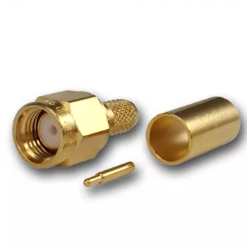 Telegärtner SMA conector macho de cable crimp/soldadura G01, RG-58C/U, oro, 1 ud. (J01150A0041Z)