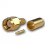 Telegärtner conector SMA para cable de crimpado/soldadura G01, RG-58C/U, dorado, 1 pieza (J01150A0041Z)