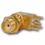Telegärtner SMA conector hembra embutido acodado, 50 ohmios, dorado, Z25/Z55 J01151A0201Z