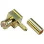 Telegärtner MCX conector macho acodado crimp, 50 ohmios, conductor interior dorado